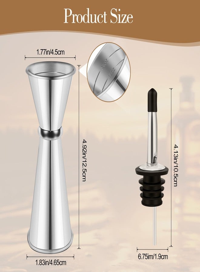 SMLBJUTE 1 Pcs Jigger for Bartending with 2 Pourers, 2 OZ 1 OZ, Stainless Steel Cocktail Jigger Japanese Bar jigger Bartender Tool Accessories - Image 2